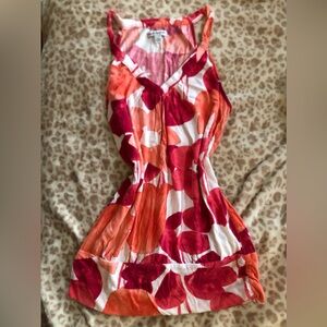 Vtg Y2K American Eagle Red & Orange Floral tank